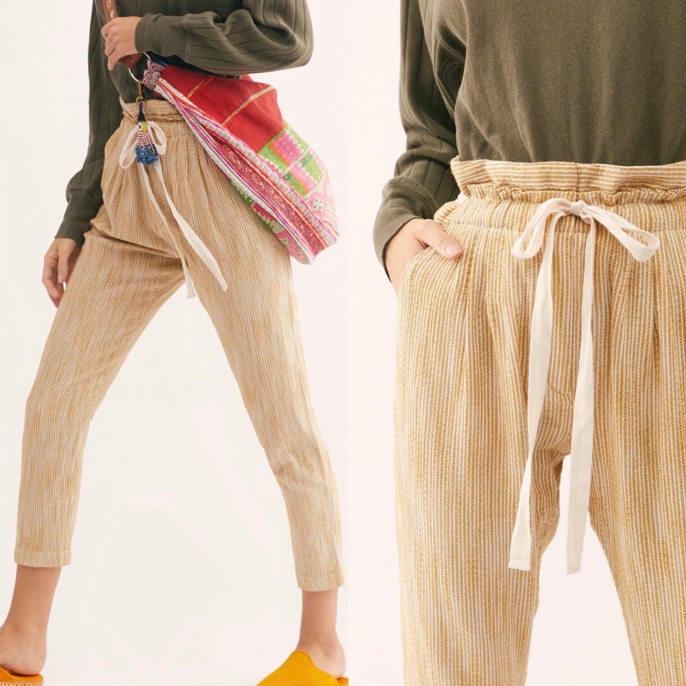 Free People Light Sunrise Drawstring Pants Size 4
